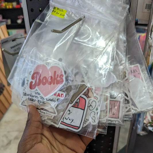 Bookish stickers (5pc per pack)