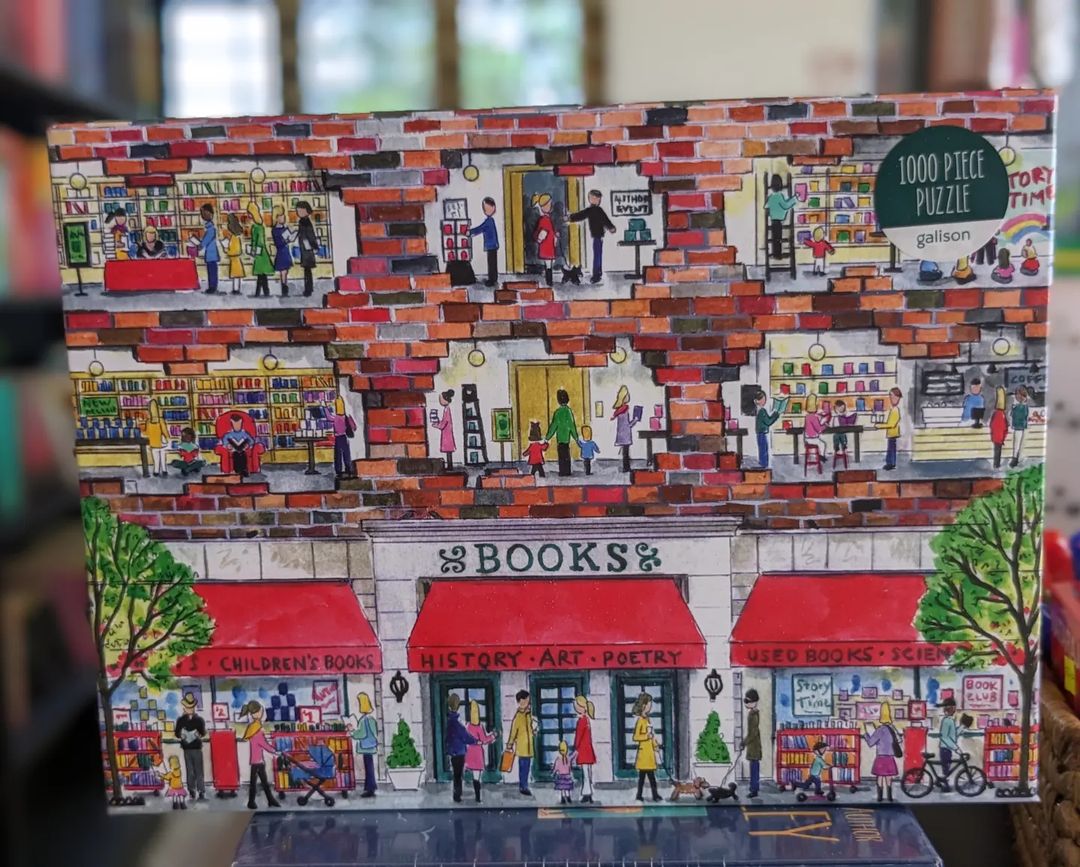 Michael Storrings A Day at the Bookstore 1000 Piece Puzzle-City Reads Bookstore