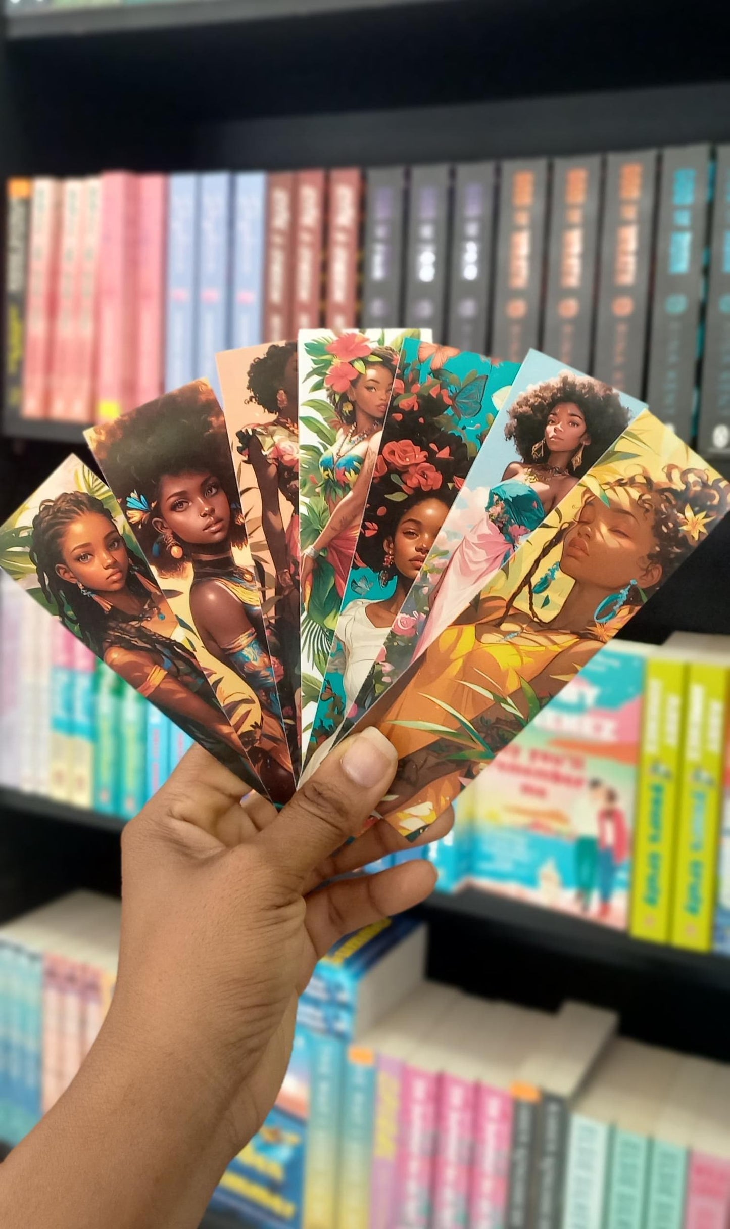 Black Fairy Woman Paper Bookmarks