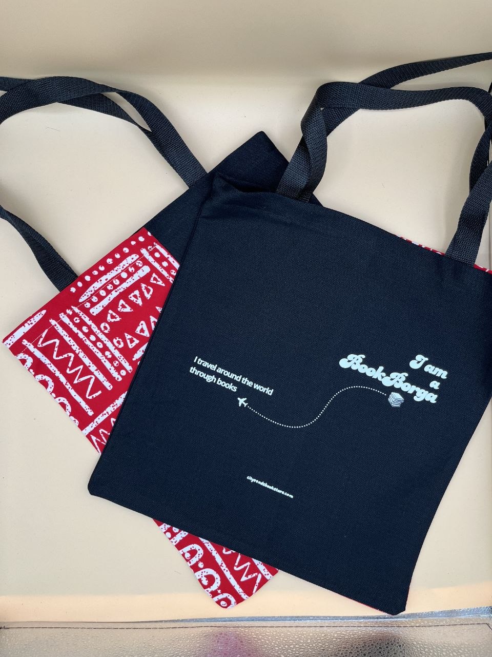 BookBorga Denim Tote Bag