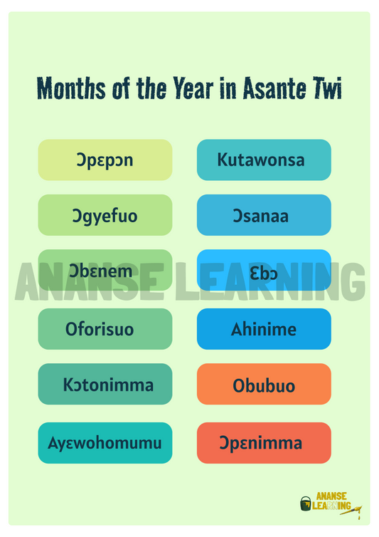 Months of the Year in Asante Twi