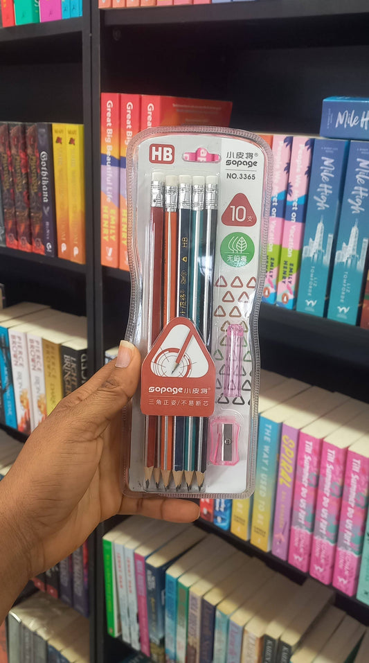 10pc HB Pencil with Sharpener