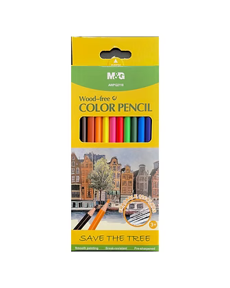 M&G 12 Pcs Colour Pencils-Wood-Free