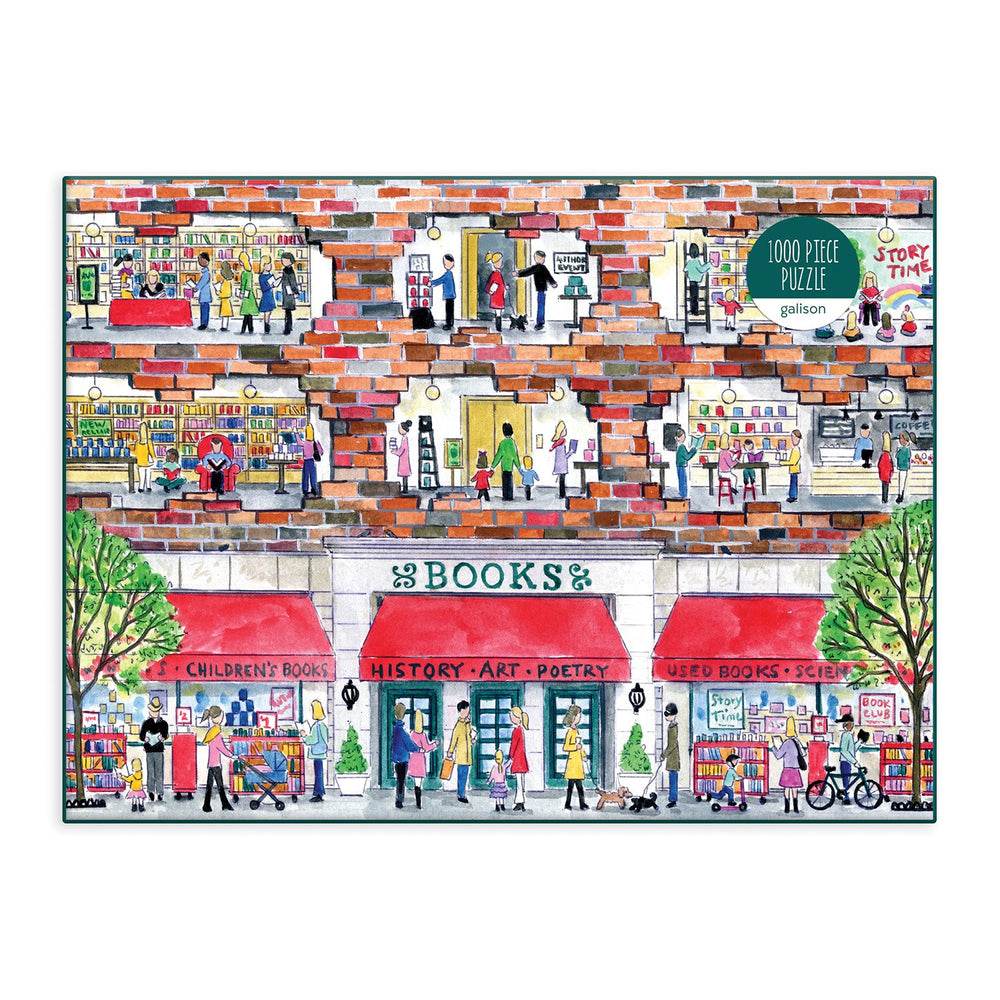 Michael Storrings A Day at the Bookstore 1000 Piece Puzzle-City Reads Bookstore