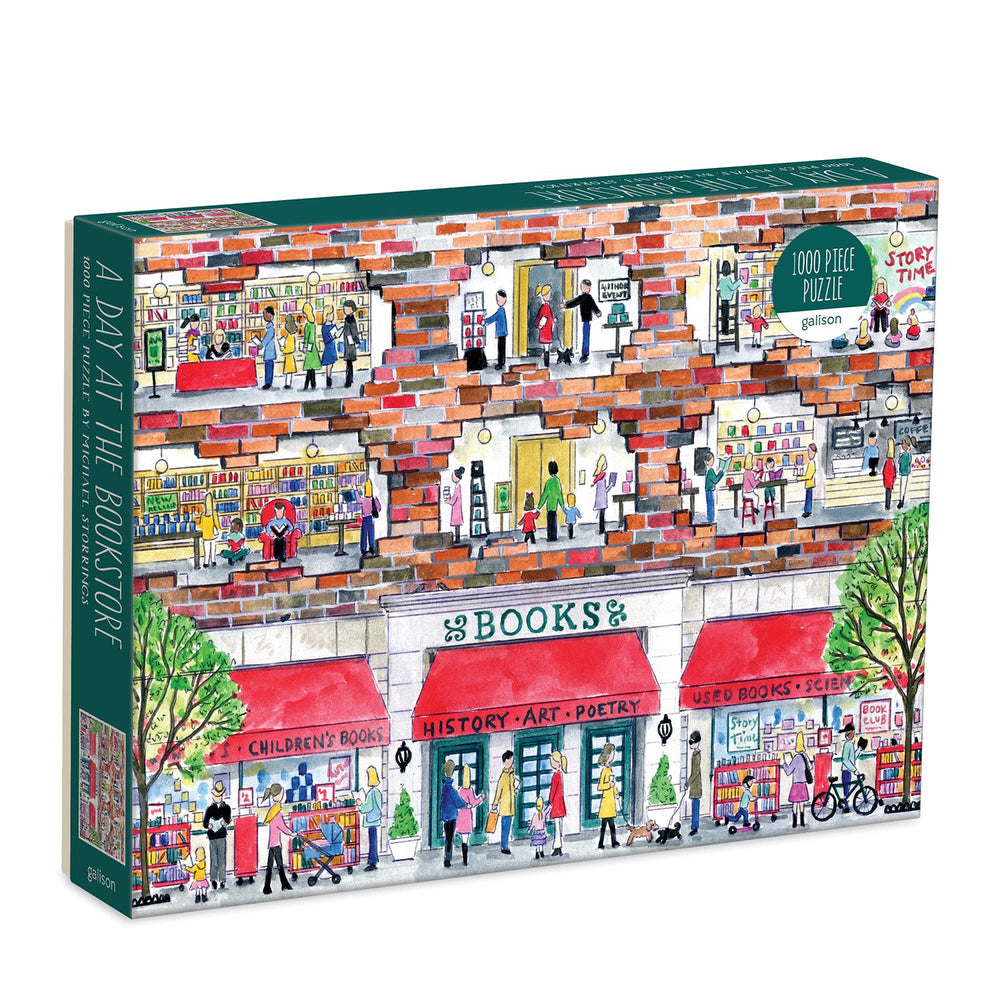 Michael Storrings A Day at the Bookstore 1000 Piece Puzzle-City Reads Bookstore