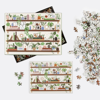 Plant Shelfie 1000 Piece Puzzle-City Reads Bookstore