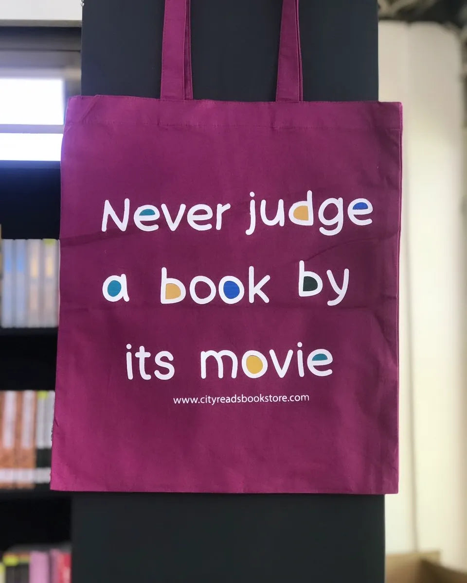 Never judge a book by its movie tote bag-City Reads Bookstore