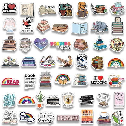 Bookish stickers (5pc per pack)