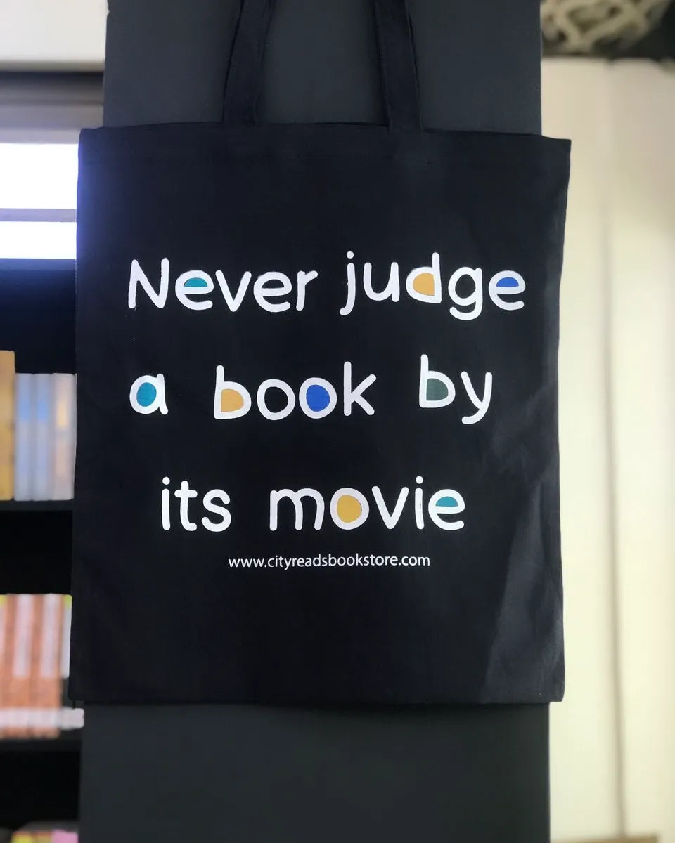 Never judge a book by its movie tote bag-City Reads Bookstore