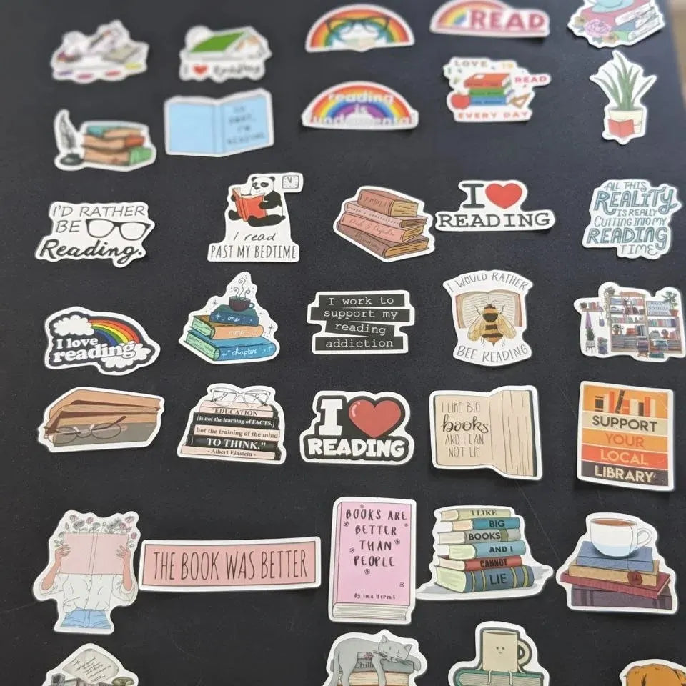 Bookish stickers (5pc per pack)