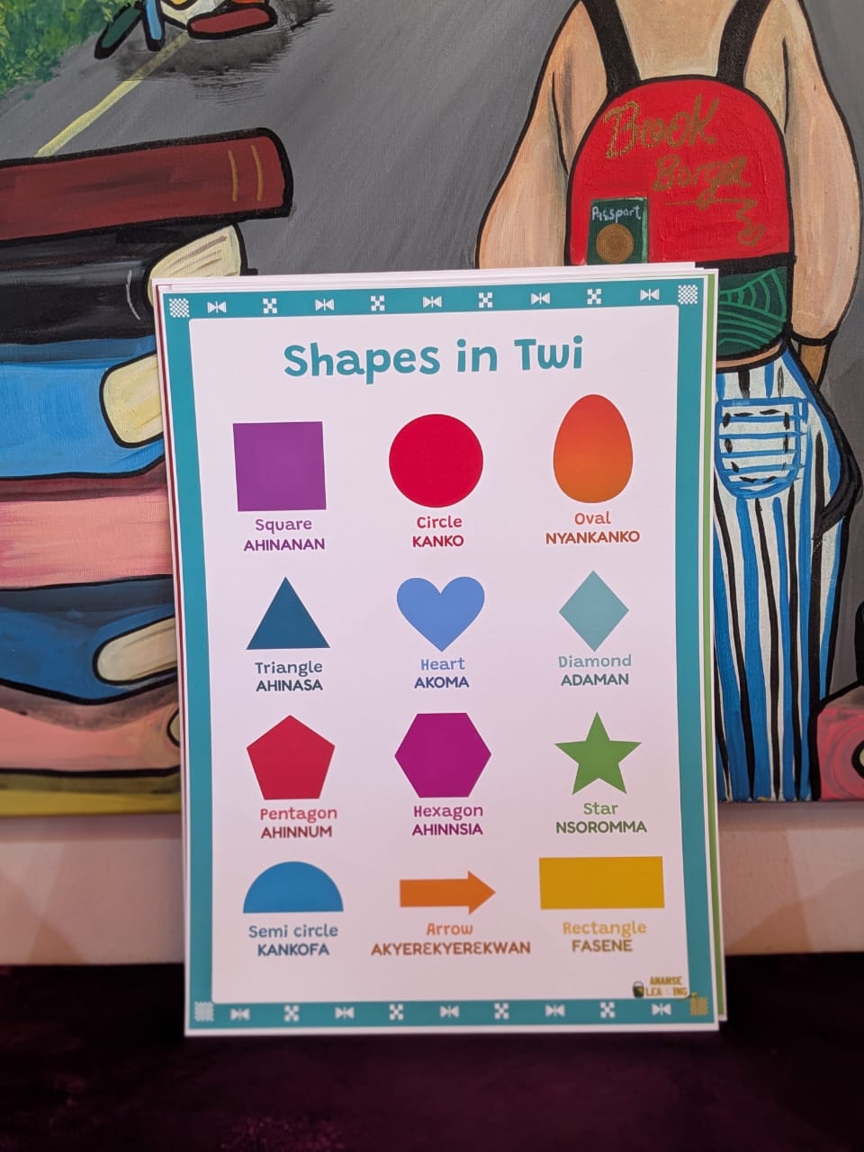 Shapes in Twi (Wall Poster Card for kids)