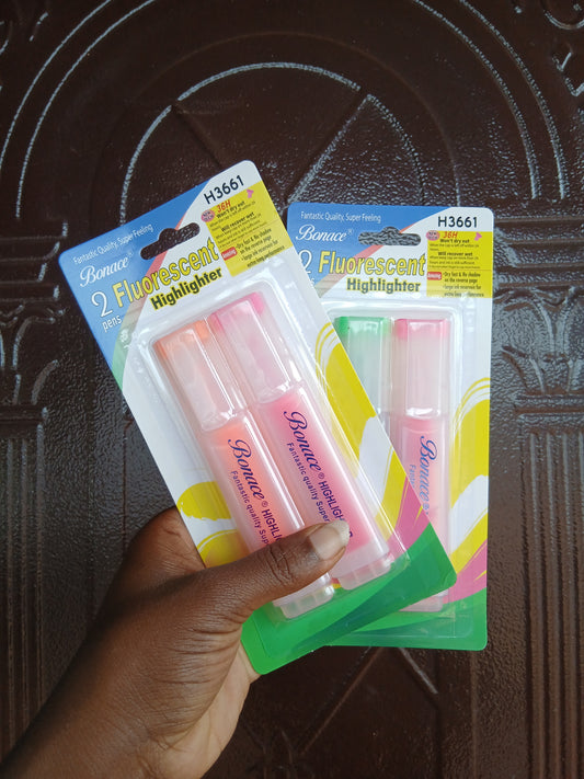 2pc Fluorescent Highlighter