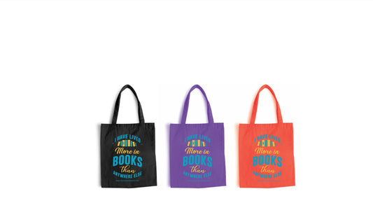 Mini Tote bags: I have lived in books