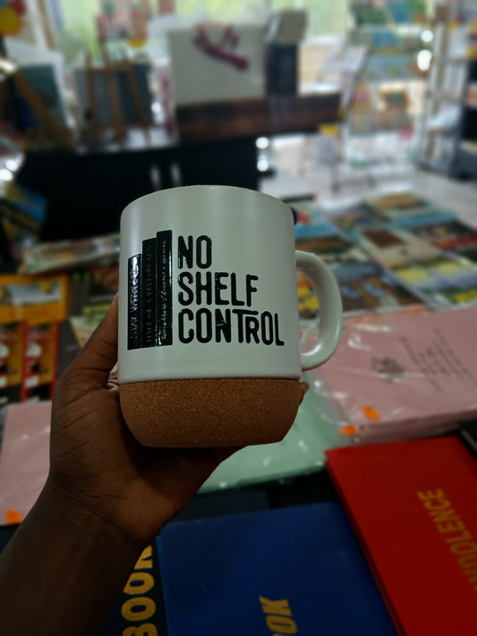 Cork Mugs (With 'No Shelf Control' Inscription)