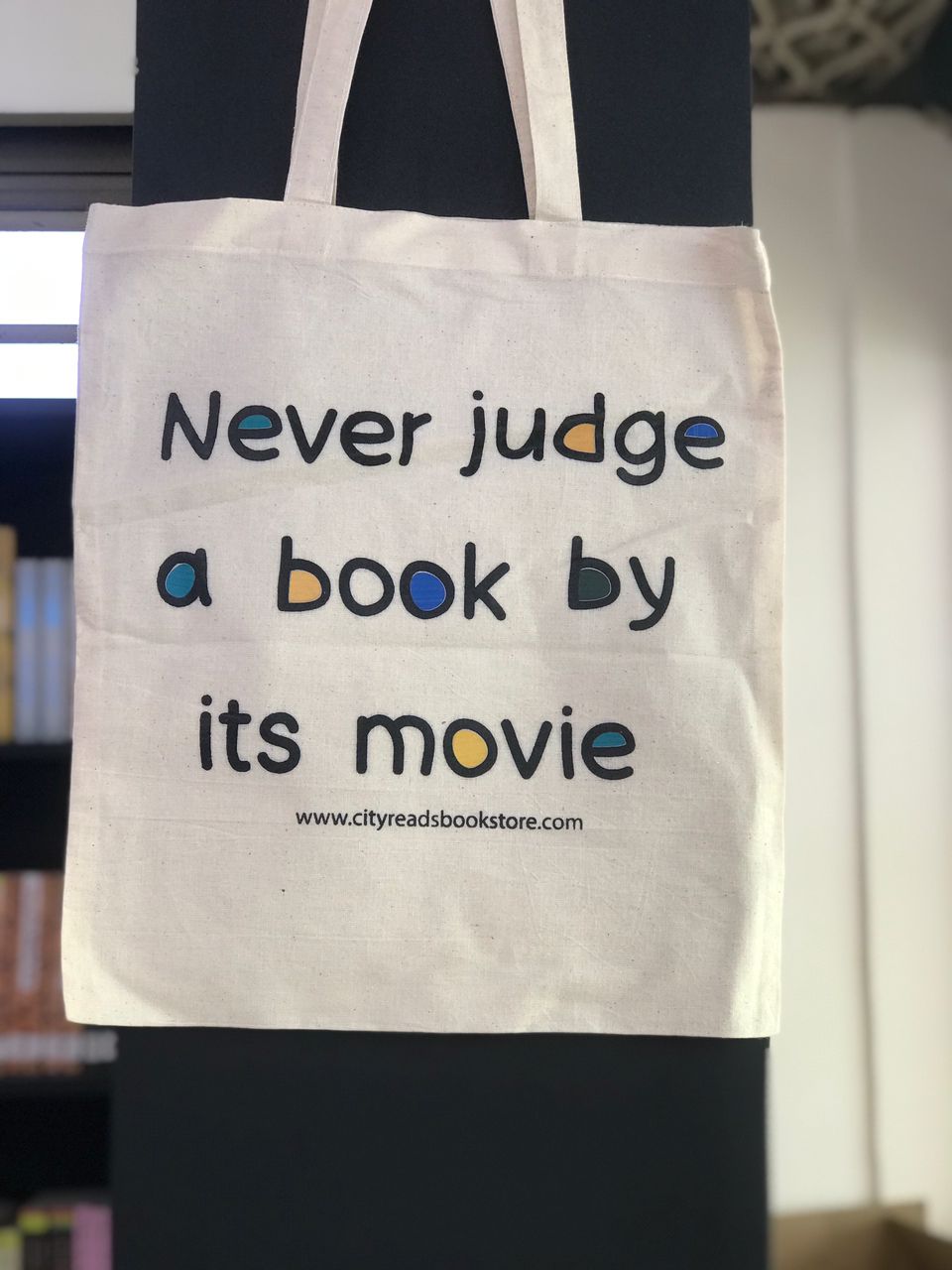 Never judge a book by its movie tote bag-City Reads Bookstore