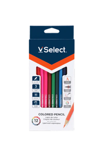VSelect 12 Coloured Pencils